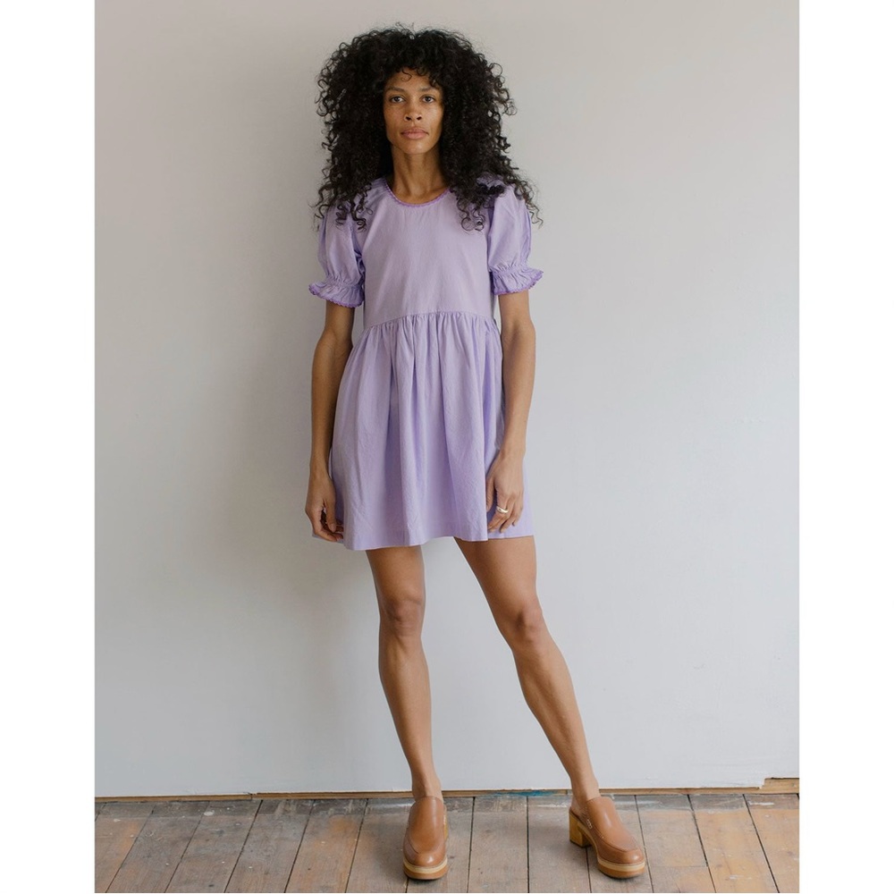 Noble Lavender Puff Sleeve Dress